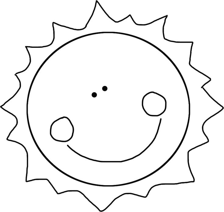 Sun template free printable smiling happy sun line art sun template templates printable free sun coloring pages