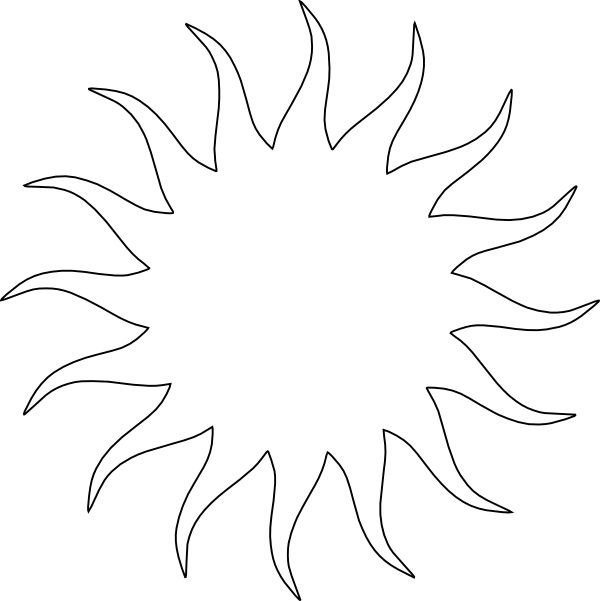 Sunoutlinetemplate sun template sun outline sun coloring pages