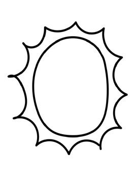 Sun template for art project sun coloring page sun outline sun sheet