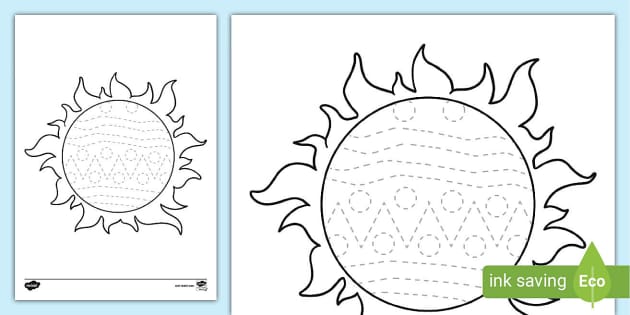 Sun mosaic colouring page teacher made