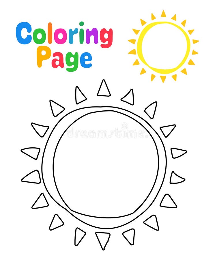 Smiling sun vector coloring page stock illustrations â smiling sun vector coloring page stock illustrations vectors clipart