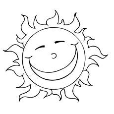 Sun coloring pages