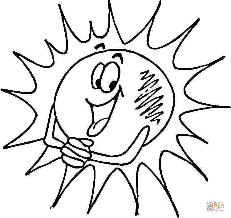 Smiling sun coloring page free printable coloring pages