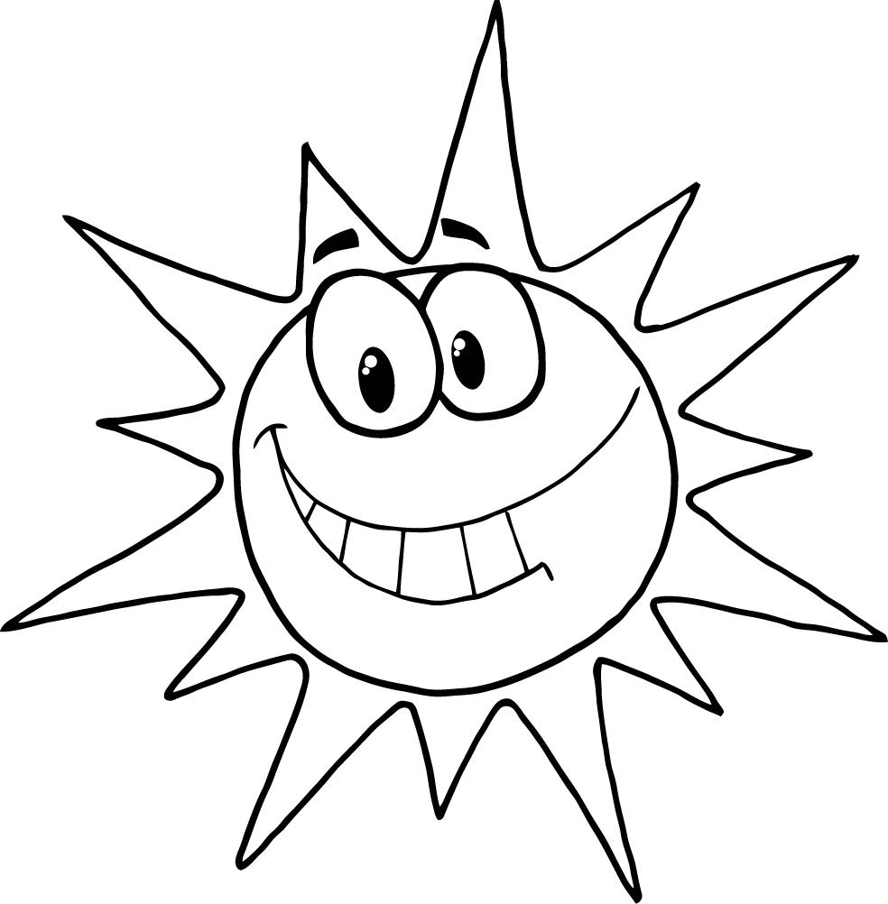 Free printable sun coloring pages for kids