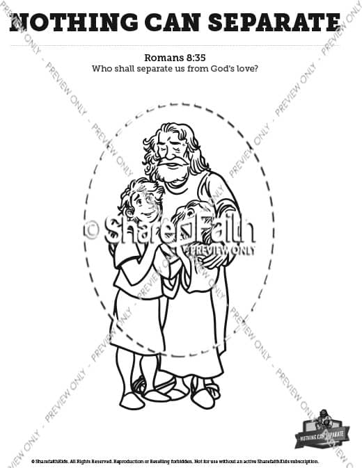 Romans nothing can separate us sunday school coloring pages â