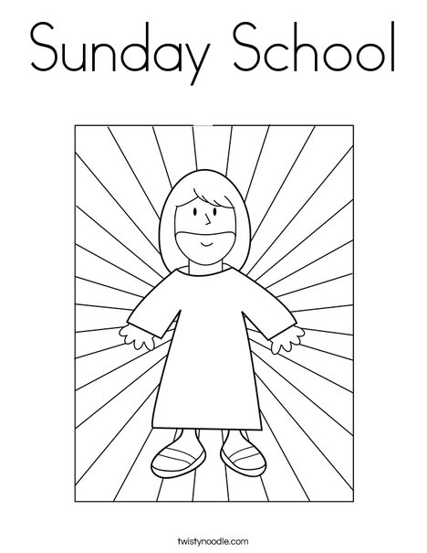 Sunday school coloring page