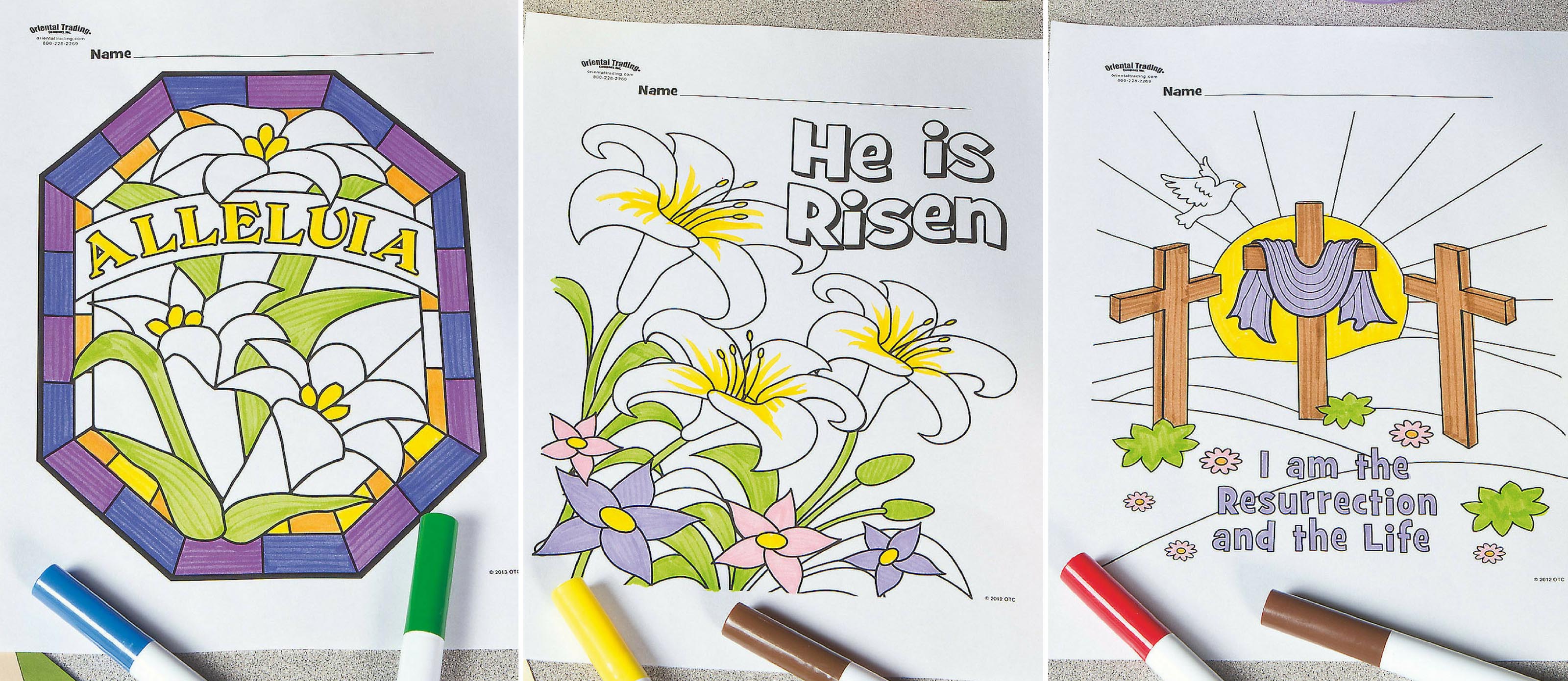 Free easter sunday school coloring pages