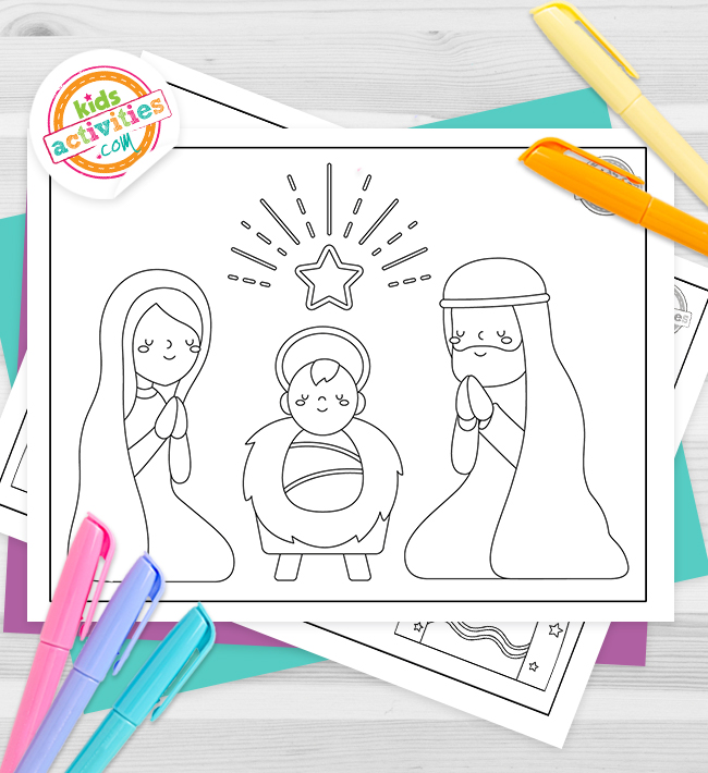 Baby jesus three wisemen christmas coloring pages kids activities blog