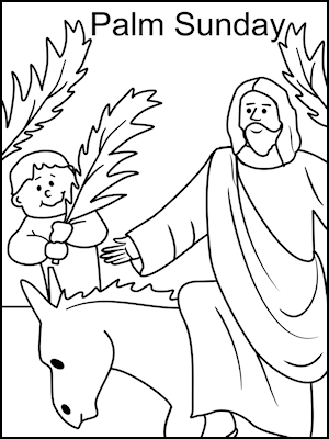 Sunday school coloring page for easter