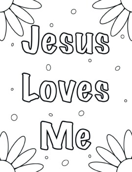Jesus love meâ christian easter sunday school coloring page sheet