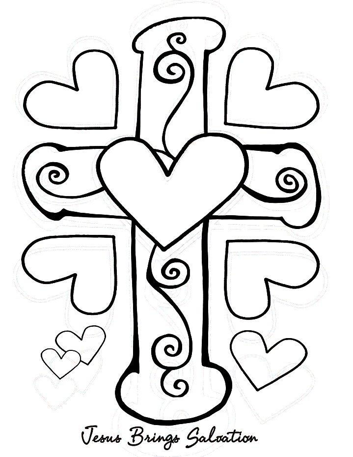 Heart cross sunday school coloring pages sunday school sunday school crafts