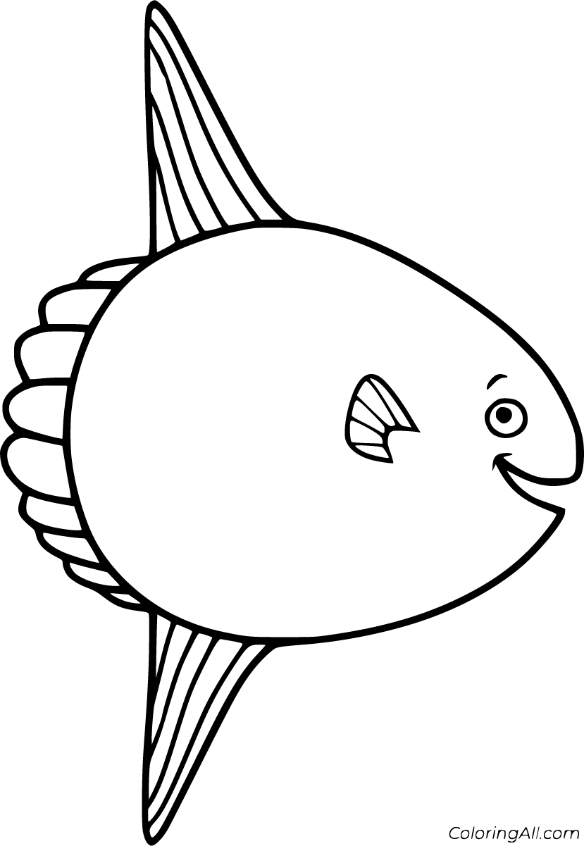 Beautiful sunfish coloring pages