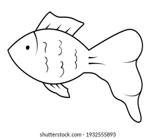 Coloring book children ocean sunfish stock vector royalty free