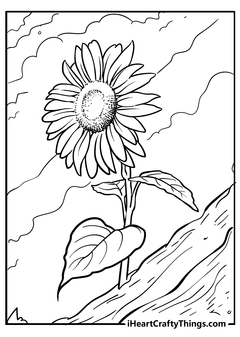 Sunflower coloring pages free printables