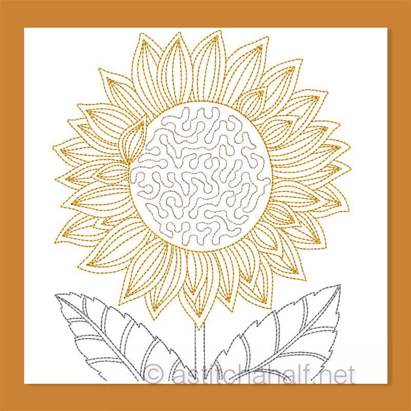 Bee grateful panel sunflower