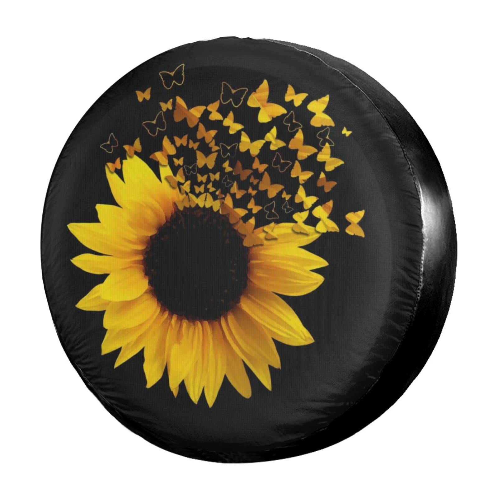 Foruidea sunflower butterfly flower spare tire cover dust