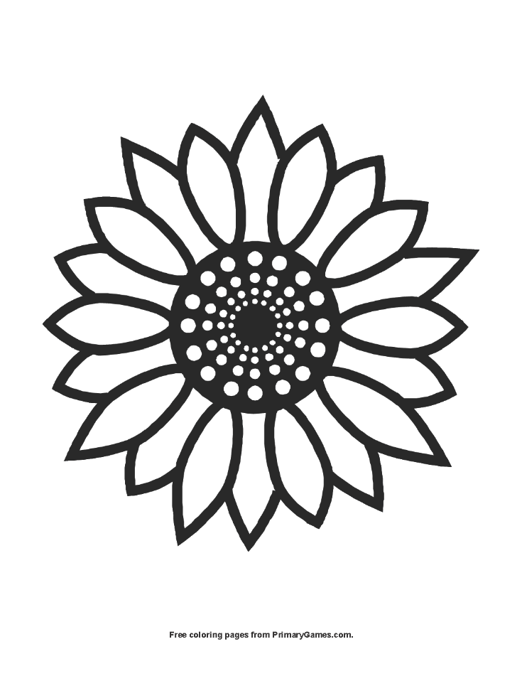 Sunflower coloring page â free printable pdf from