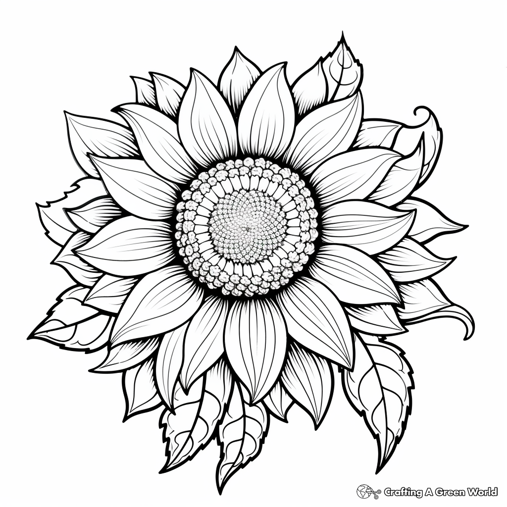 Sunflower coloring pages