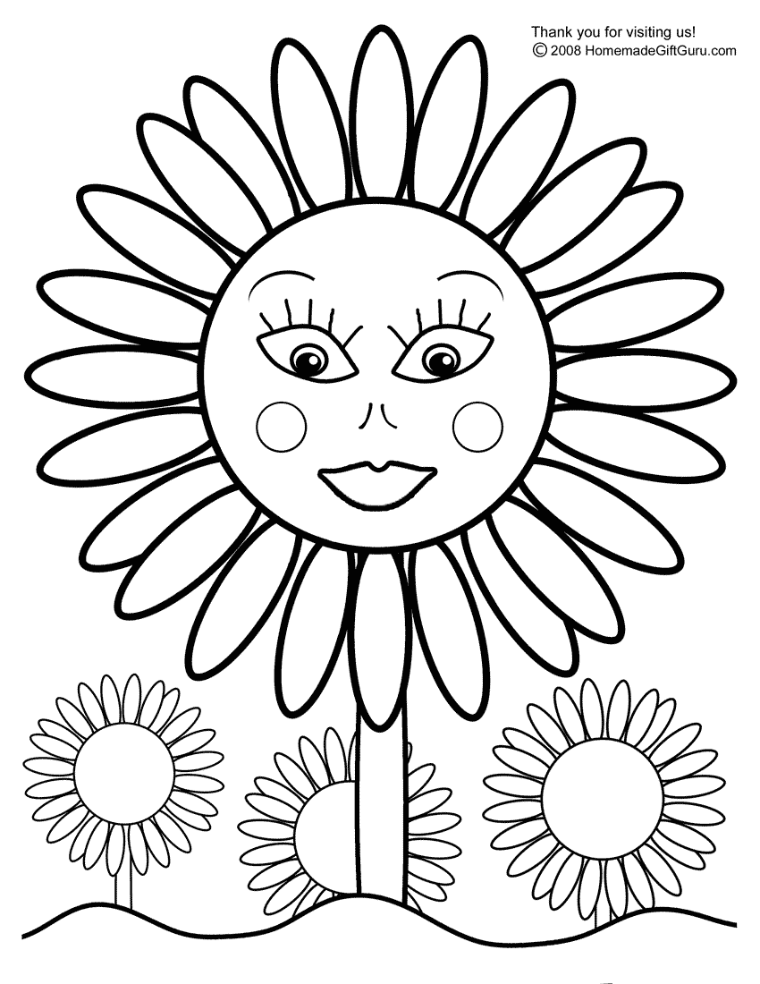 Sunflower coloring page