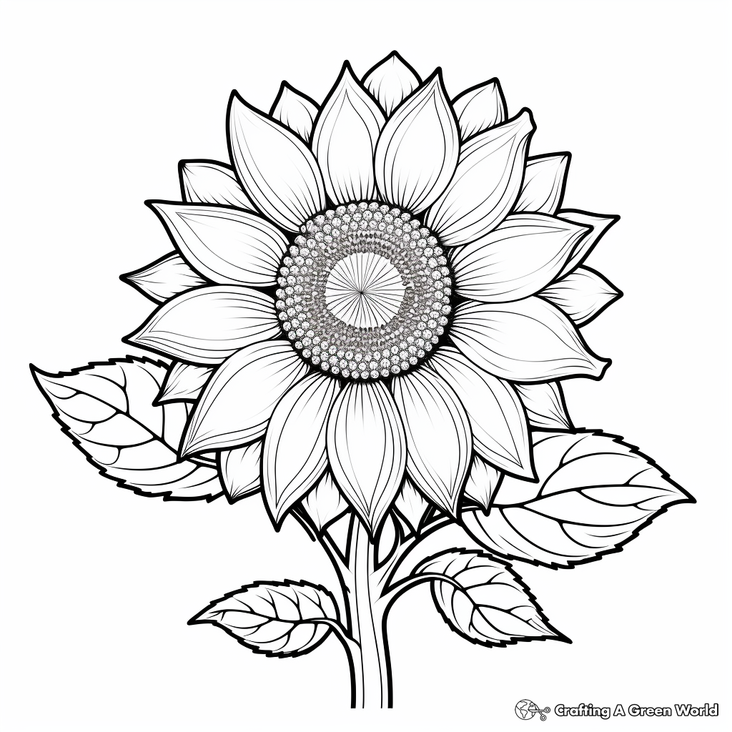 Sunflower coloring pages