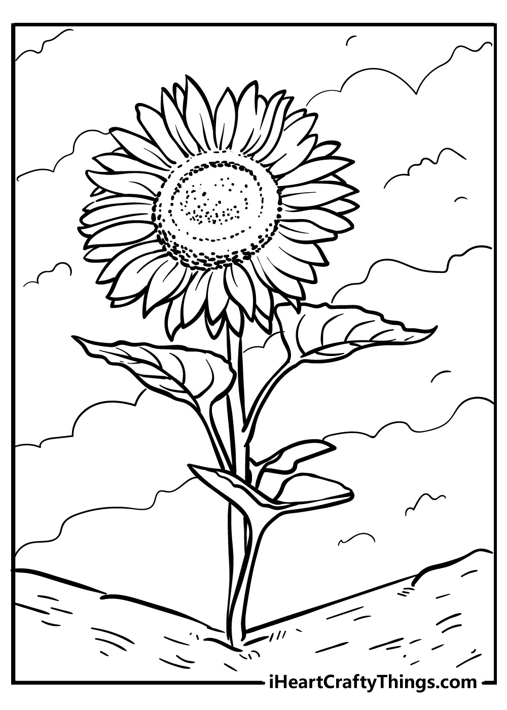 Sunflower coloring pages free printables