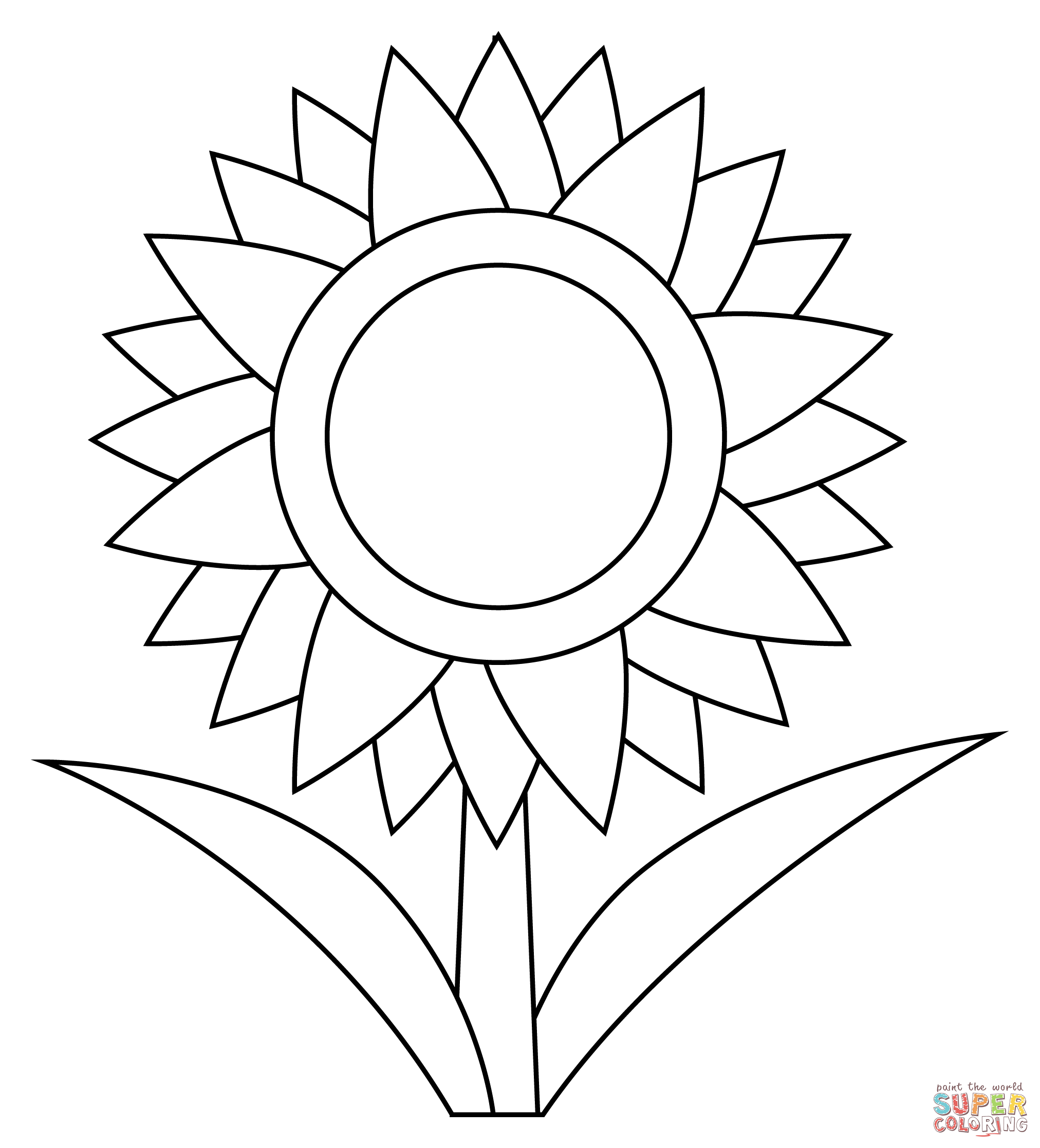 Sunflower coloring page free printable coloring pages