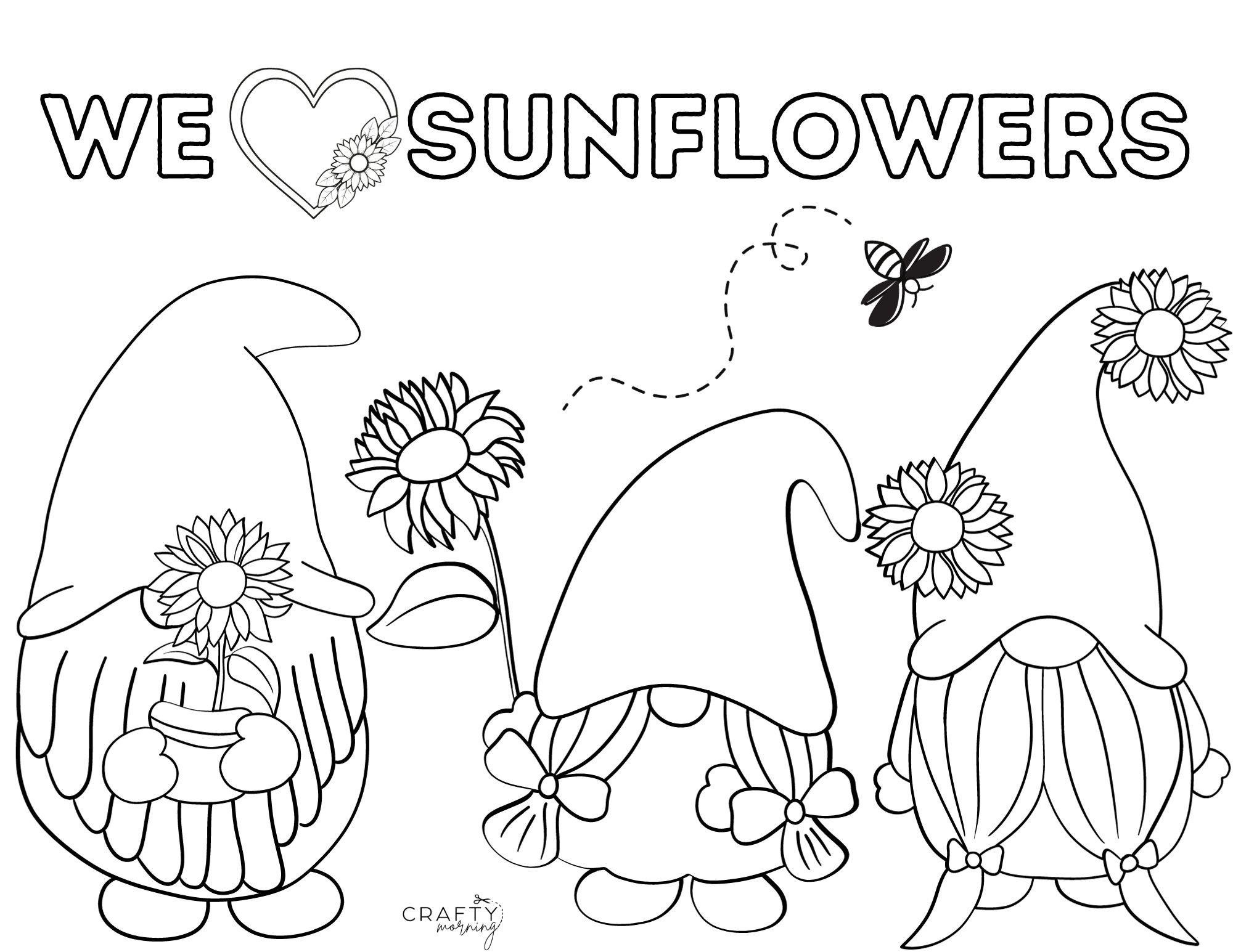 Free printable sunflower coloring pages