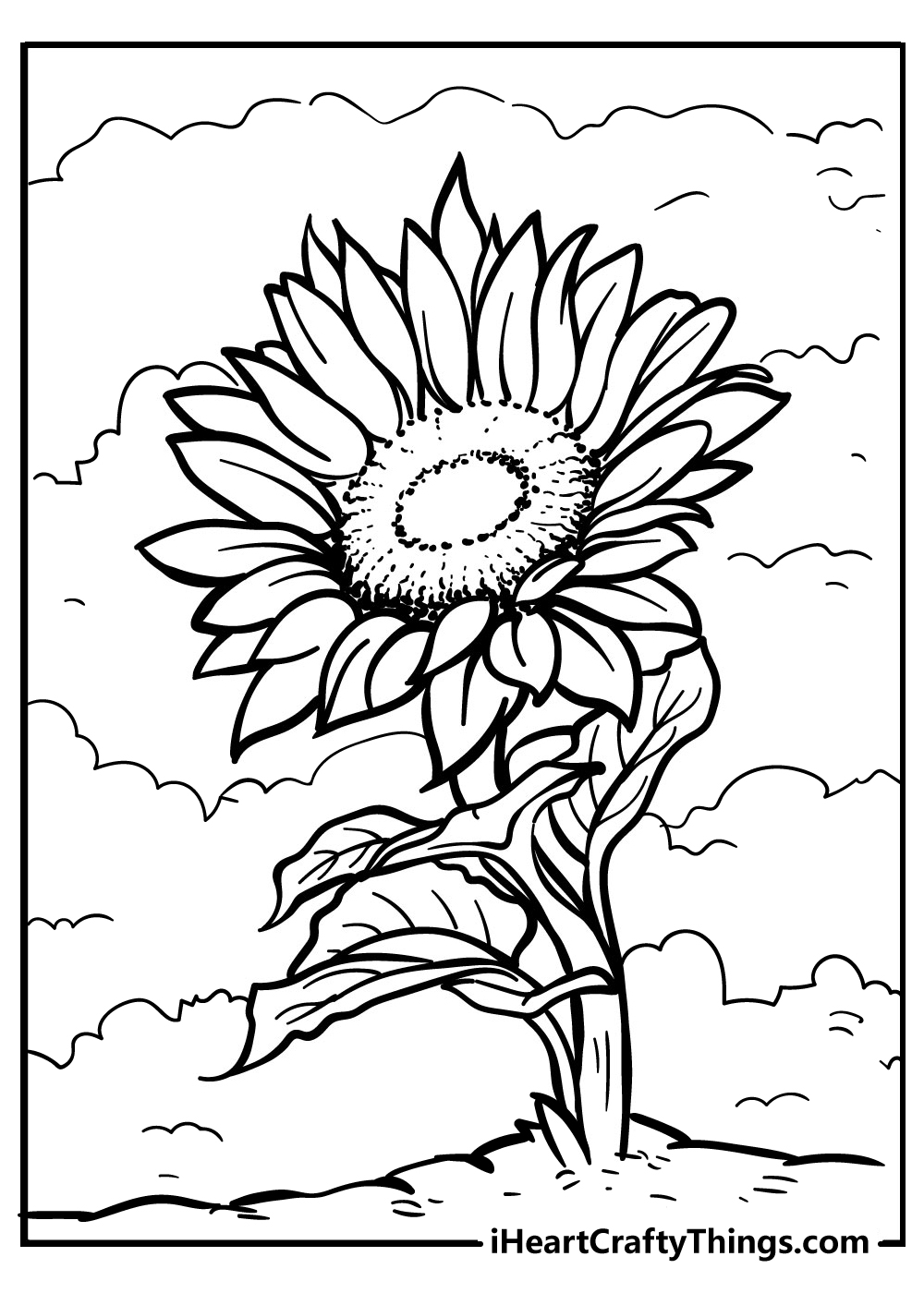 Sunflower coloring pages free printables