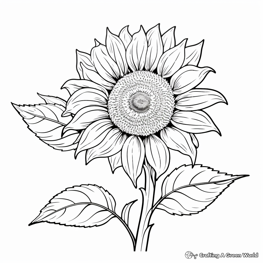 Sunflower coloring pages