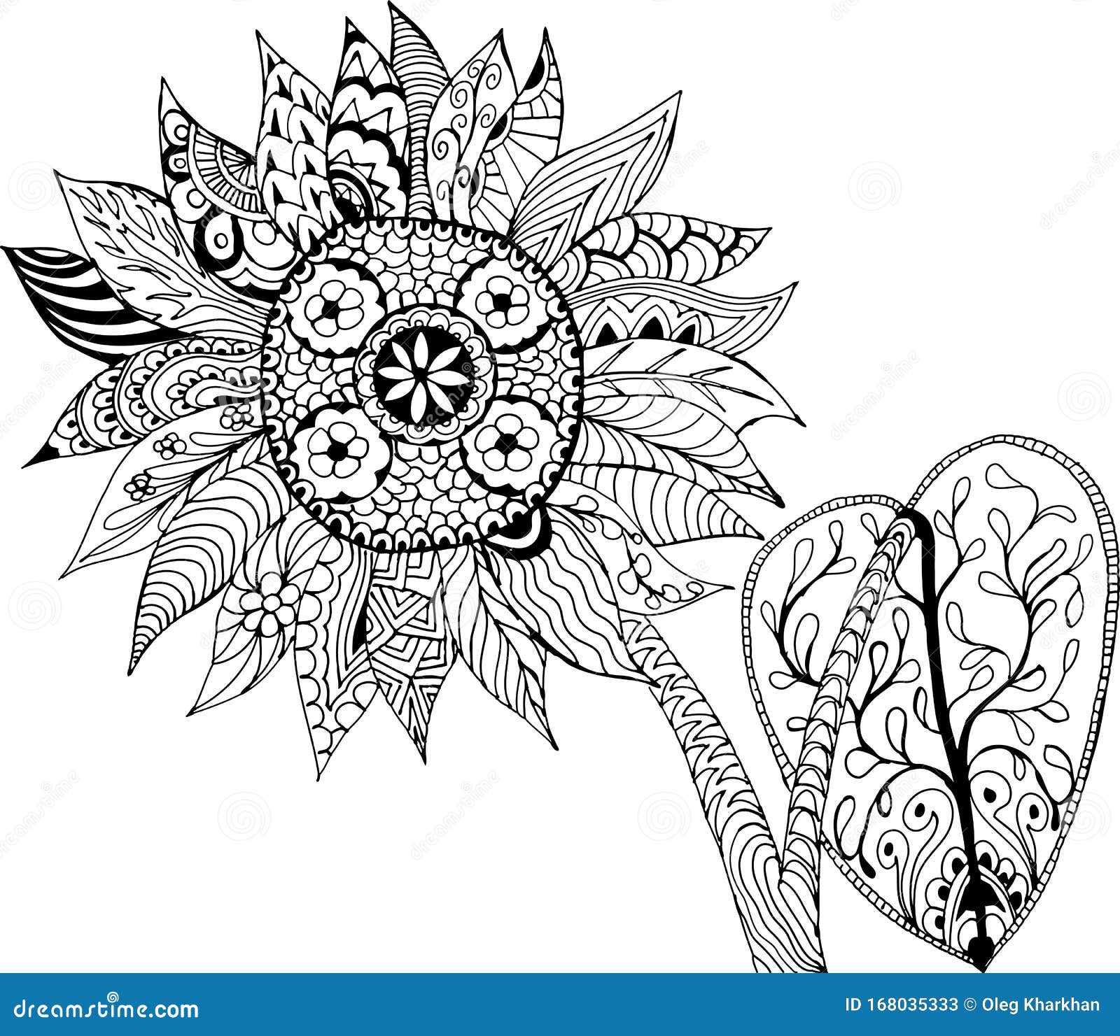 Sunflower colouring stock illustrations â sunflower colouring stock illustrations vectors clipart