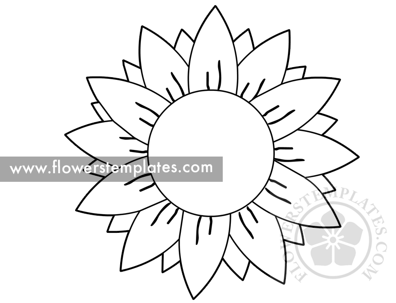 Sunflower coloring page pdf