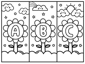 Alphabet sunflower coloring sheets by arch designs tpt