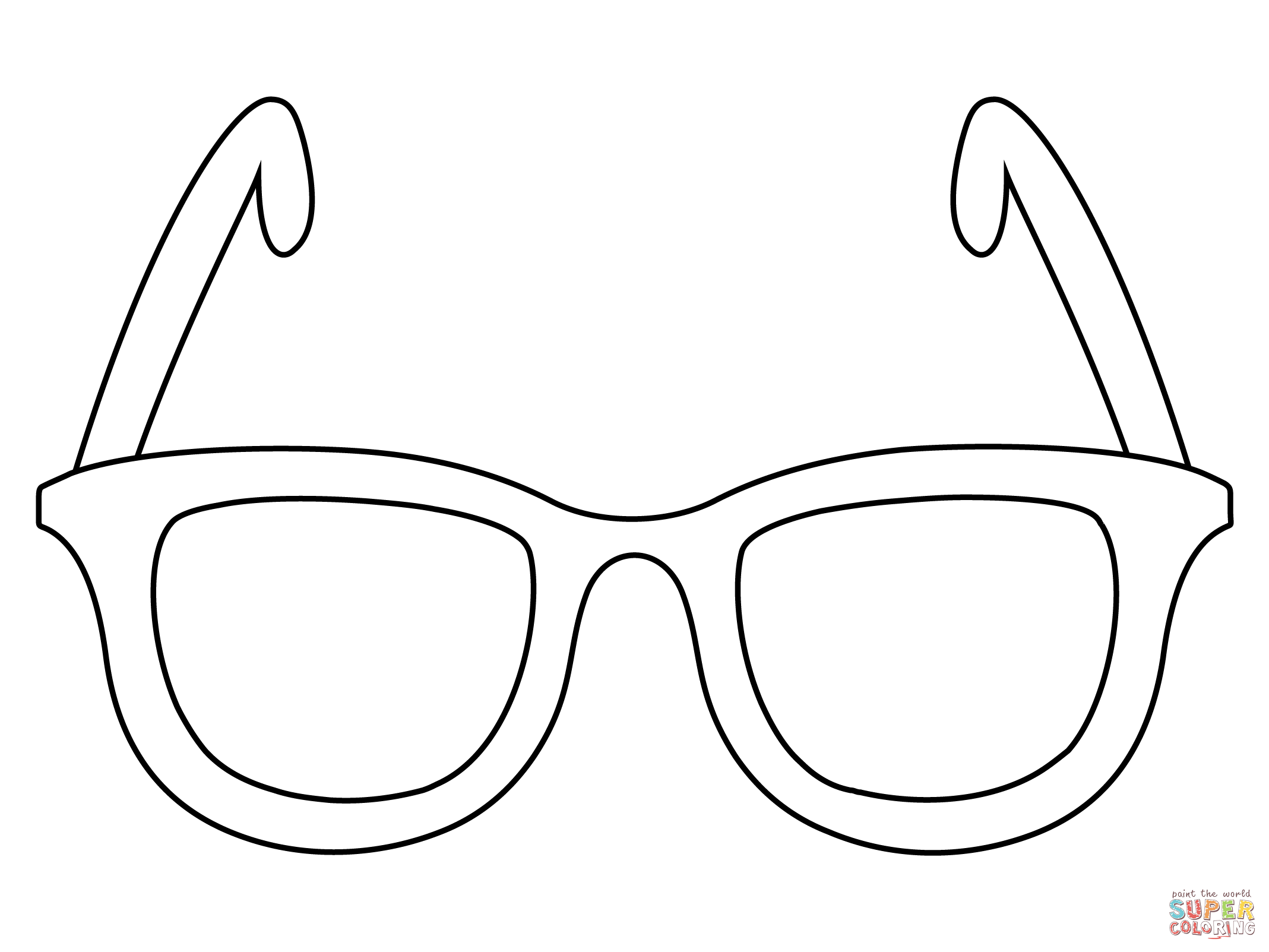 Sunglasses coloring page free printable coloring pages