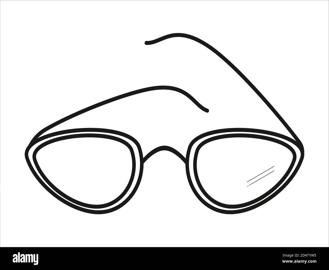 Vector simple outline illustration glasses illustration for blog magazine book stickers magnet can used for fashion design sketch for coloring stock vector image art