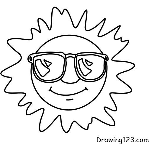 Sun drawing tutorial