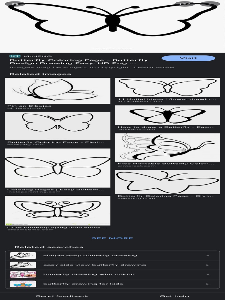 Butterfly drawing easy