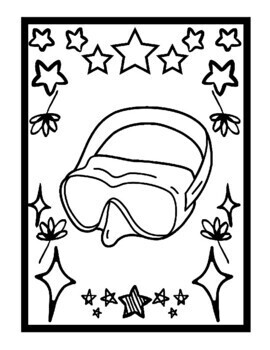 Scuba diving morning work coloring pages easy printable coloring sheets