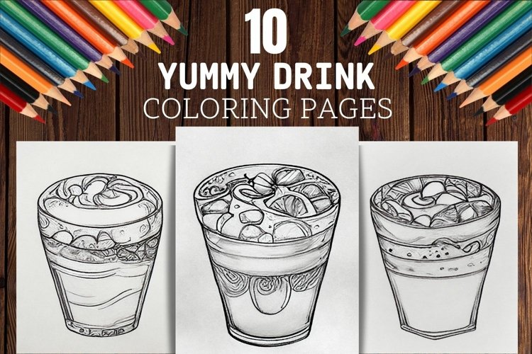 Yummy drink coloring pages