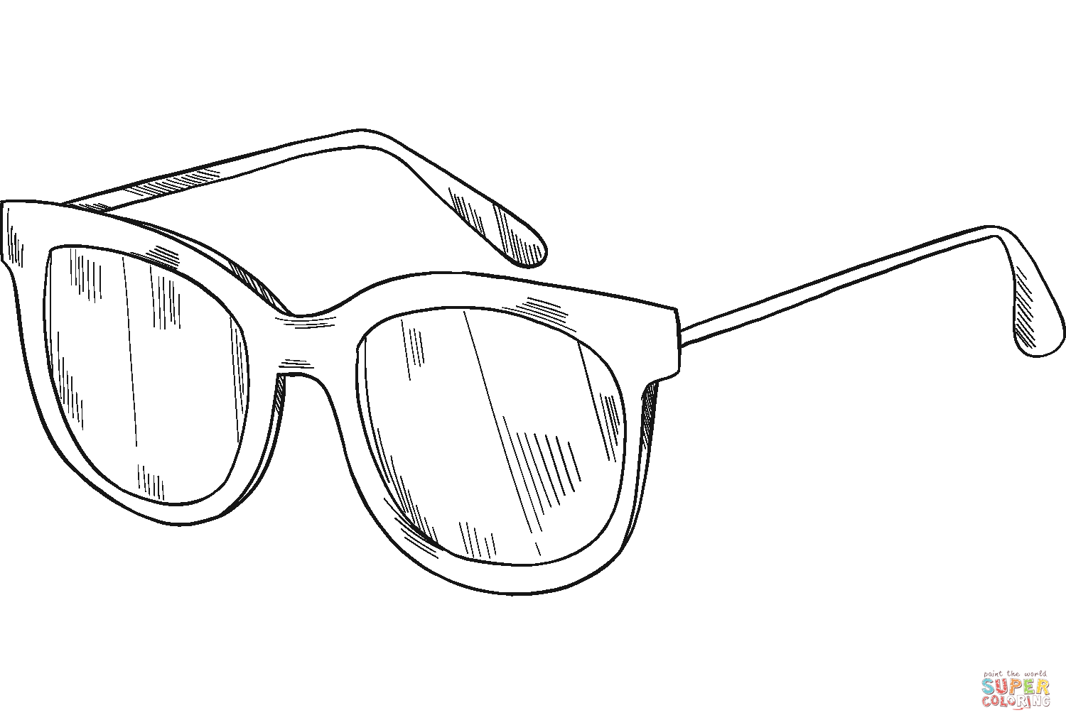 Sunglasses coloring page free printable coloring pages