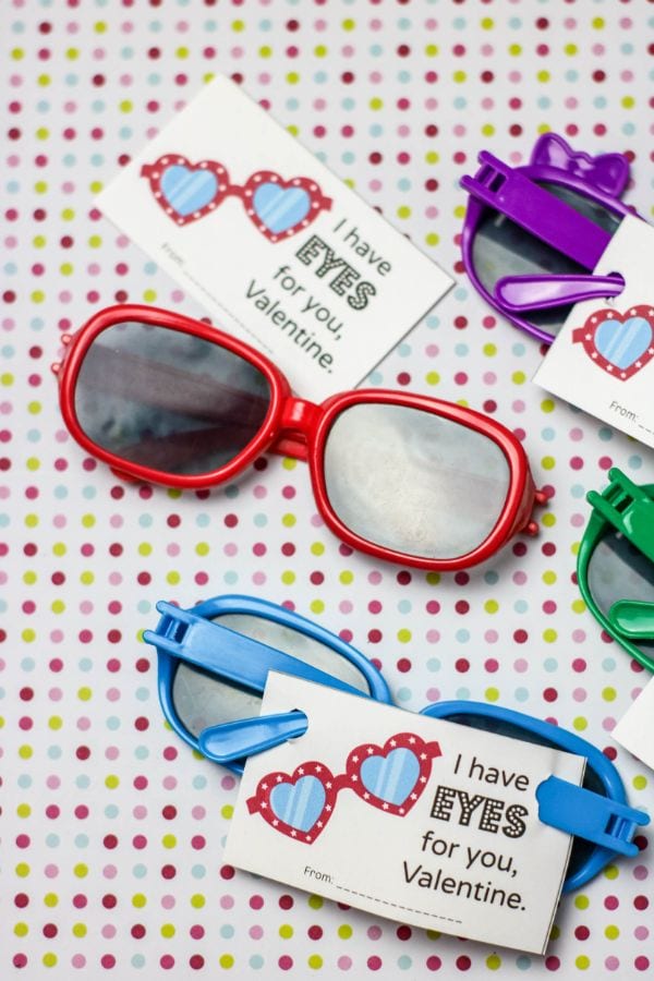 Free printable sunglasses valentines