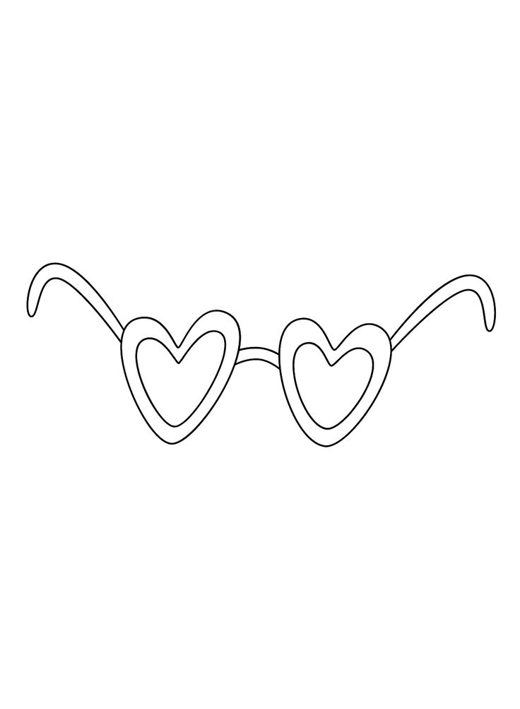 Sunglasses coloring pages