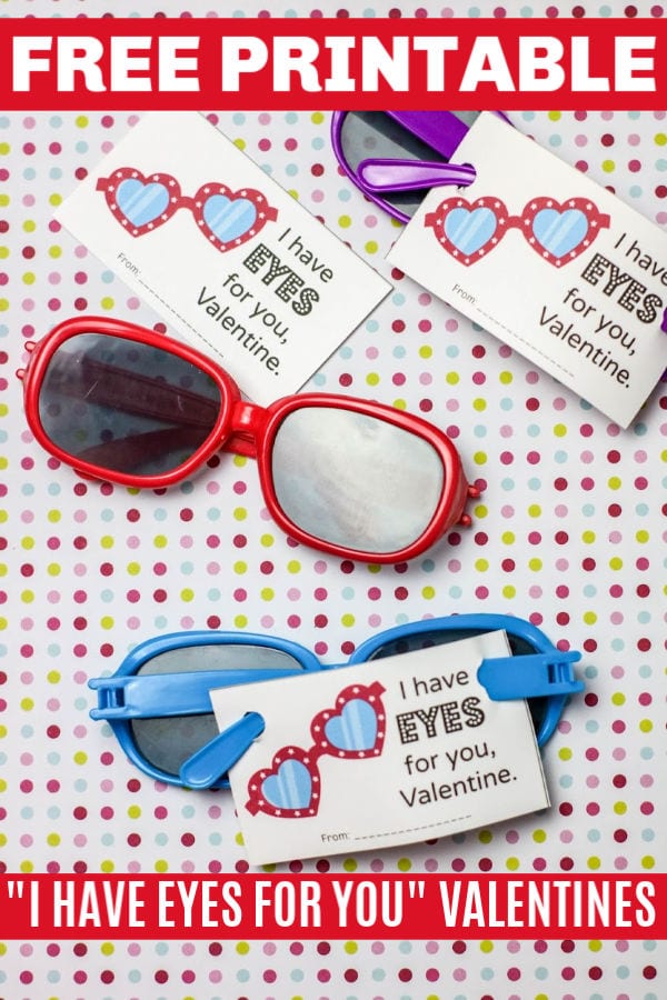 Free printable sunglasses valentines