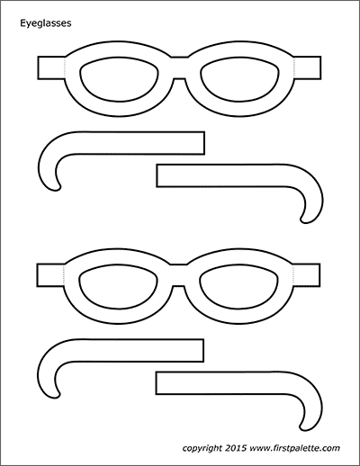 Eyeglasses templates free printable templates coloring pages