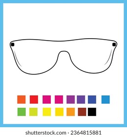 Hundred coloring pages sun glasses royalty