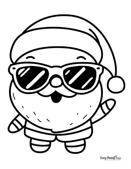 Printable santa coloring pages