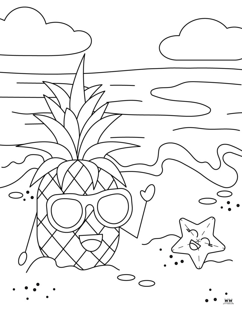 Pineapple coloring pages