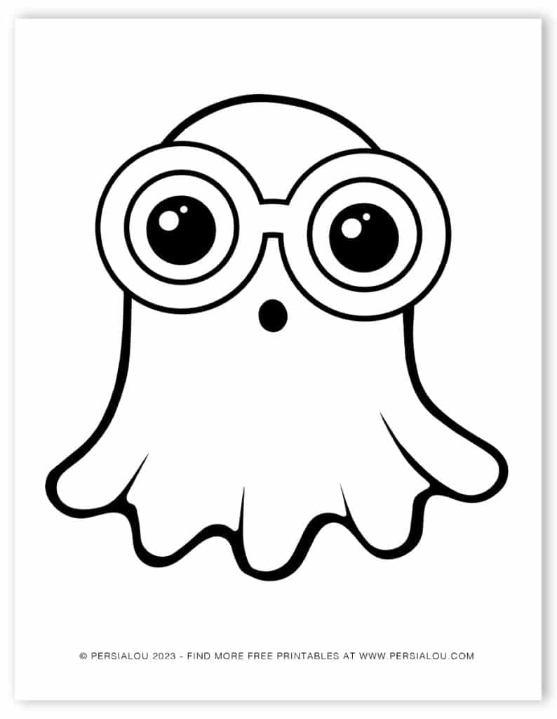 Free cute ghost coloring pages