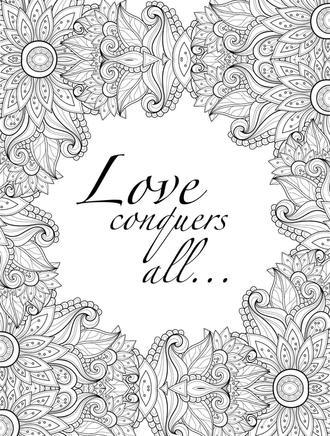 Free printable valentines adult coloring pages