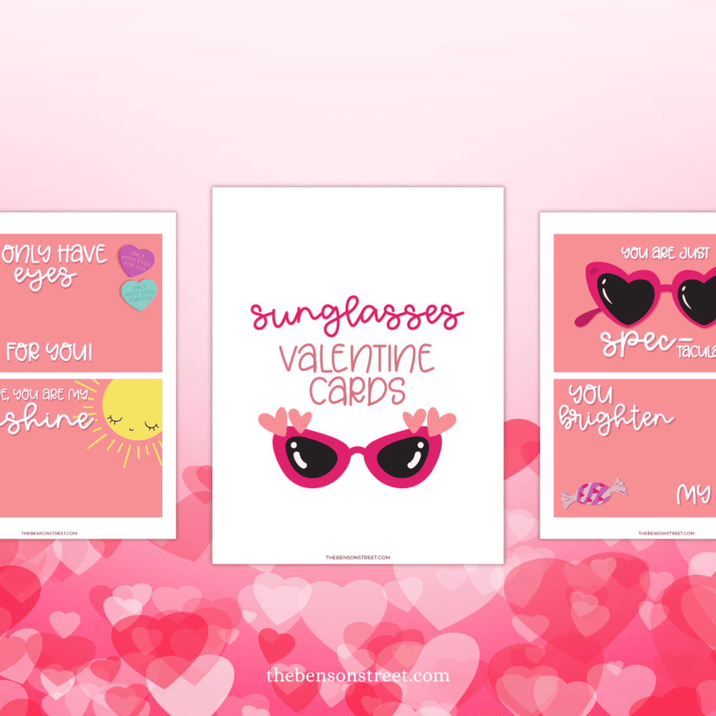 Free printable sunglasses valentines cards card styles