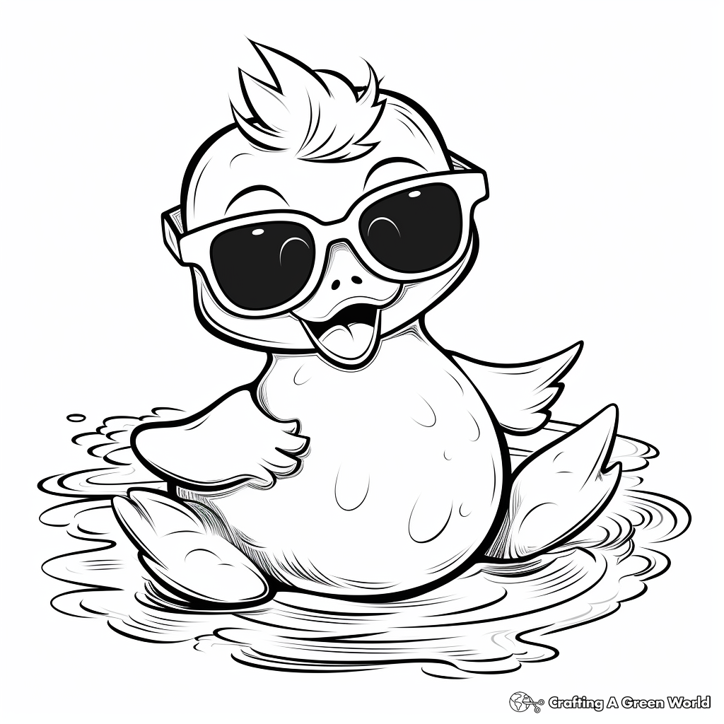 Rubber duck coloring pages